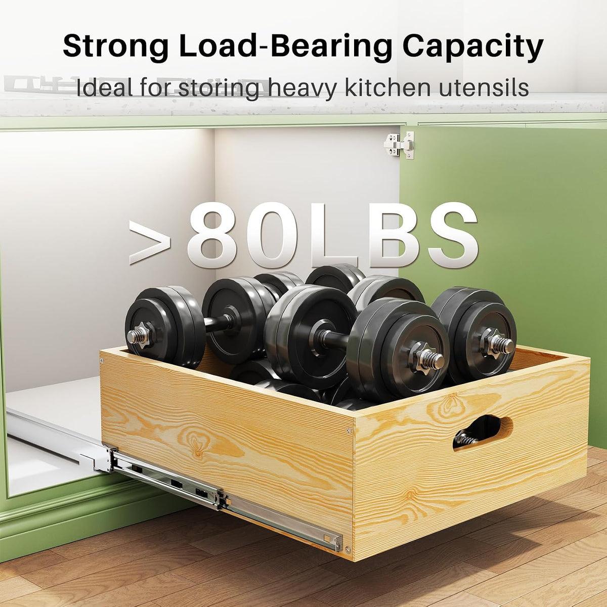 Pull-Out Cabinet Organizer, 15" W x 21" D