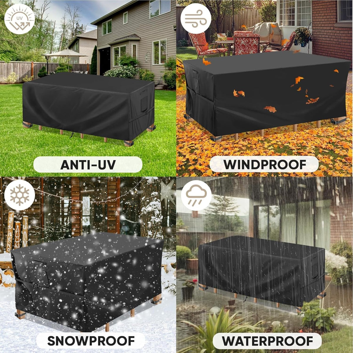 108-Inch Heavy-Duty Outdoor Furniture Set Cover - Field & Nook