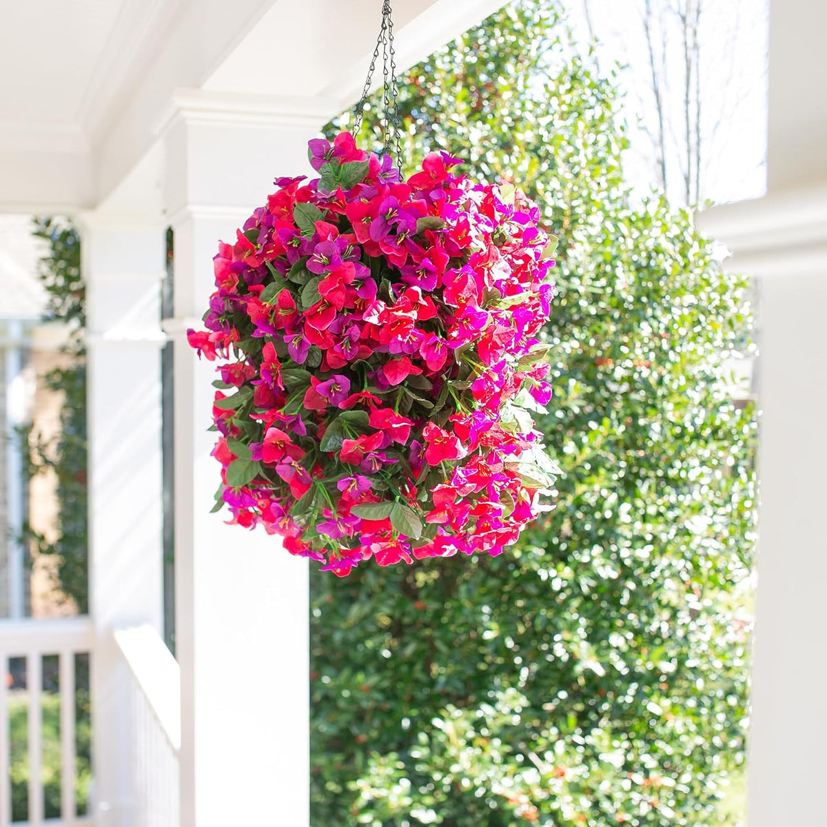 UV-Resistant Faux Bougainvillea Hanging Branches – 2 Pack
