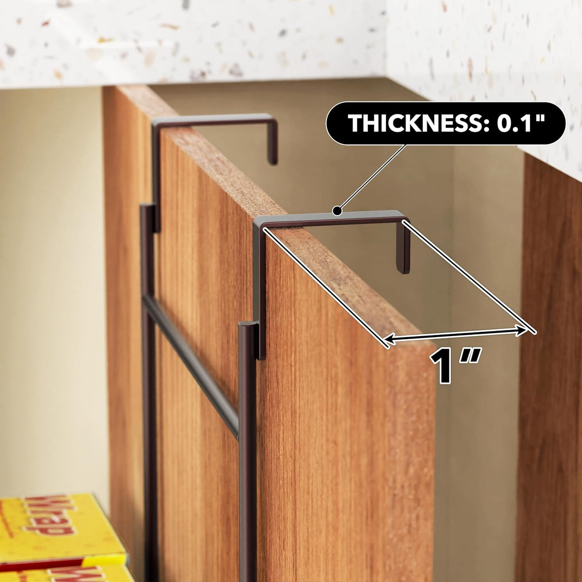 Simple Houseware Over Cabinet Door Mesh Organizer, Bronze