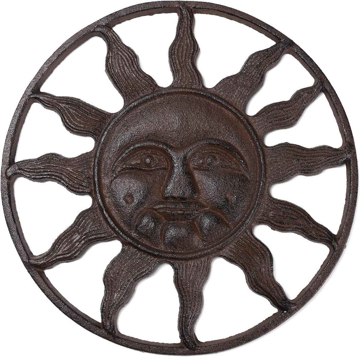 BRASSTAR Cast Iron Stepping Stone Fairytale Sun Design Garden Lawn Flower Bed Outdoor Farmland Decor TQZDPT65