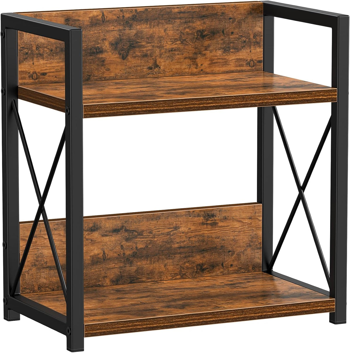 Giikin Kitchen Countertop Organizer, 2 Tier Spice Rack Organizer for Pantry, Kitchen Counter Shelf Wood Coffee Station Organizer (Brown, M) - Field & Nook