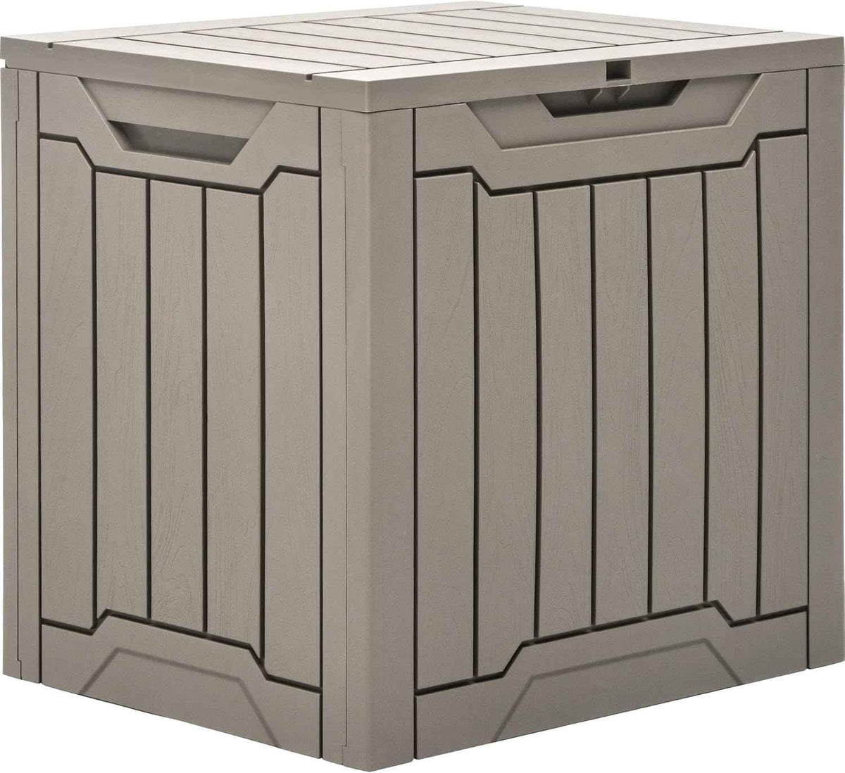 YITAHOME 31 Gallon Outdoor Storage Box, Resin Deck Box and Waterproof Package Delivery Box for Gardening Tools, Pool Supplies, Patio Furniture, Lockable, Taupe