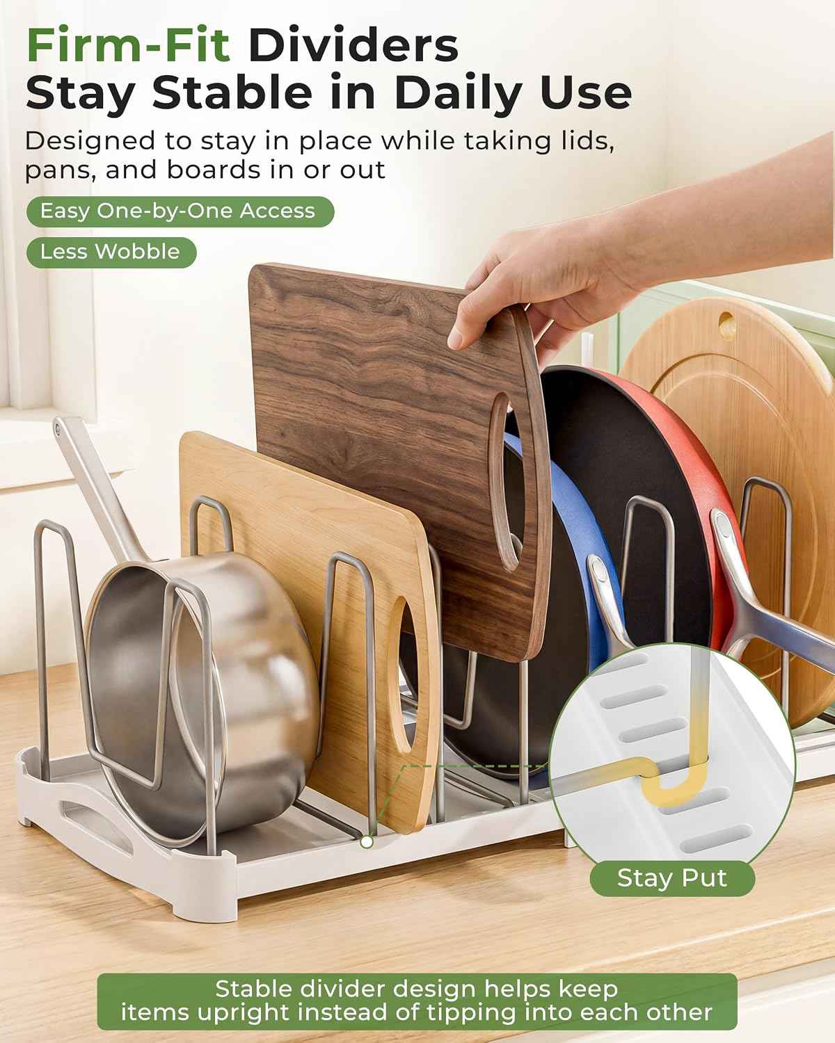 EVERIE Adjustable Cabinet Organizer, 12.6" to 21.5" Wide