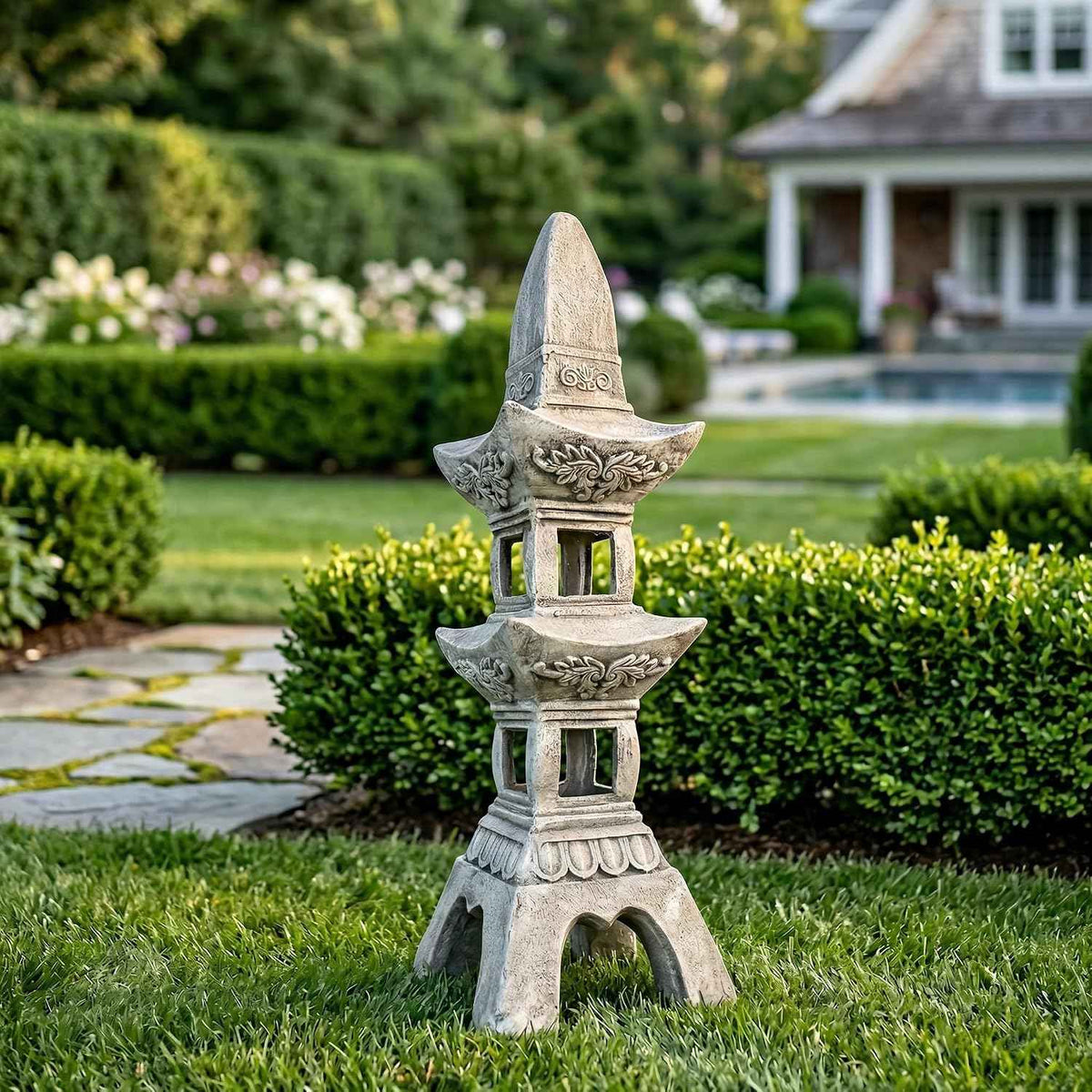 35.5-Inch Zen Pagoda Garden Lantern