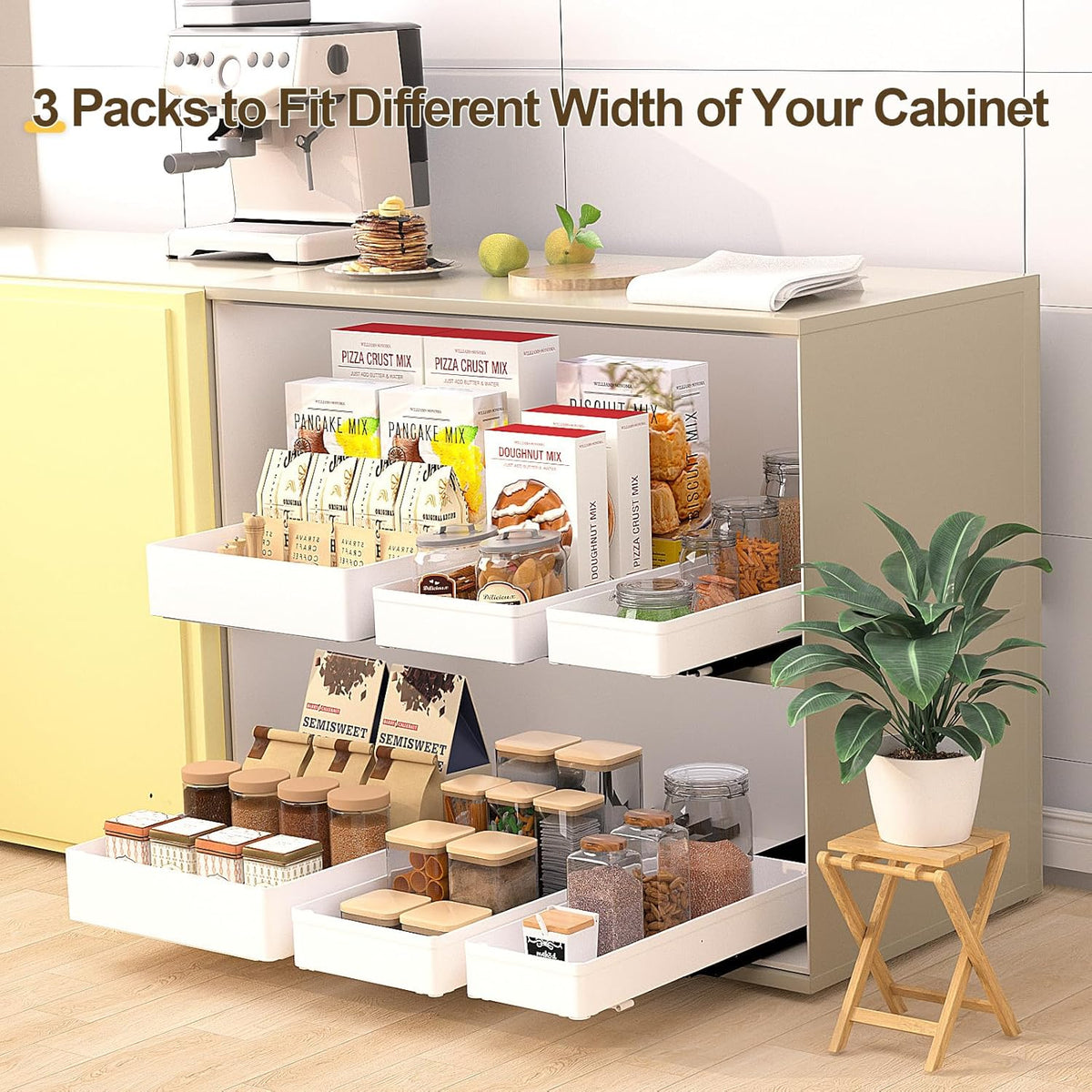 Heavy Duty ABS Pull Out Kitchen Cabinet Organizer