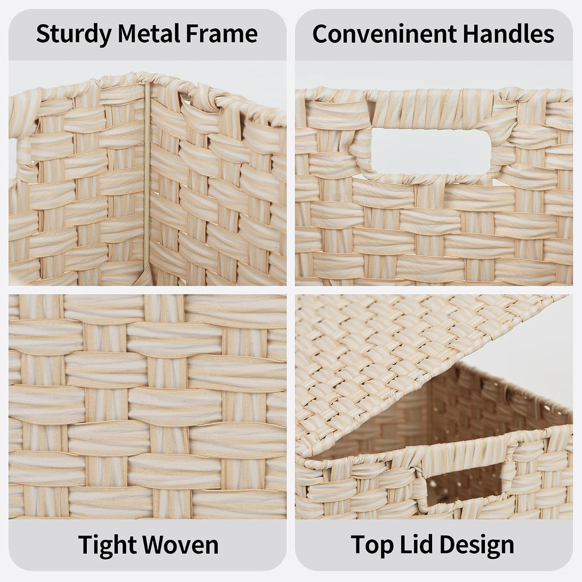 Wicker Baskets With Lids – Woven Storage Basket With Lid - Field & Nook