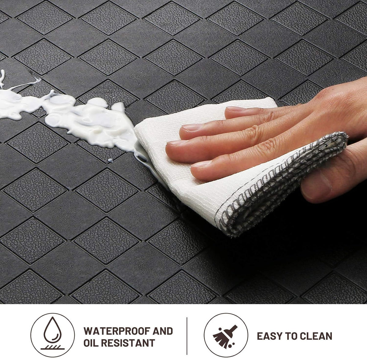 HappyTrends Kitchen Mats for Floor Cushioned Anti-Fatigue Kitchen Rugs | Thick,Soft and Waterproof Non-Slip Mats and Rugs Heavy Duty Ergonomic Comfort Rug for Floor,Office,Sink,Laundry
