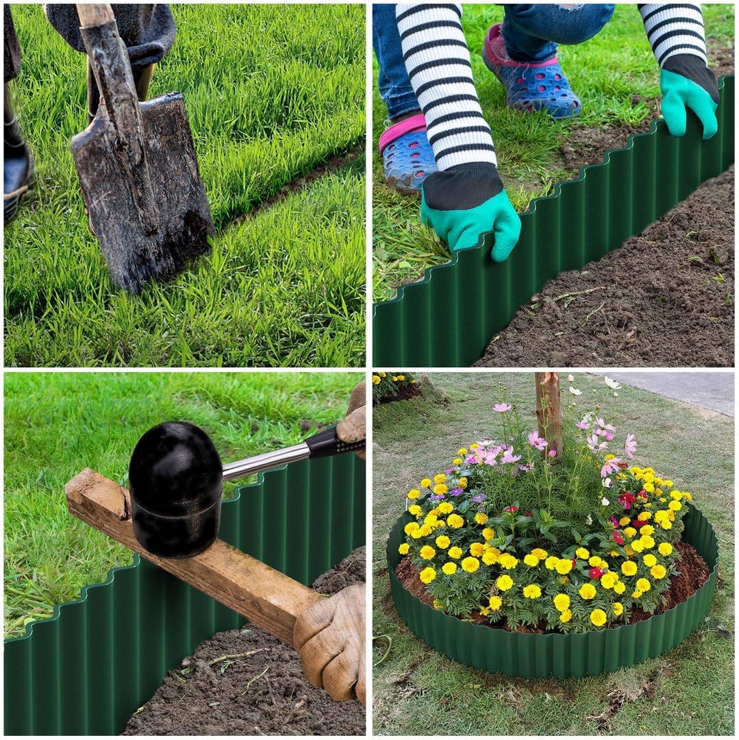 Corrugated Metal Garden Edging – 4 in × 10 ft