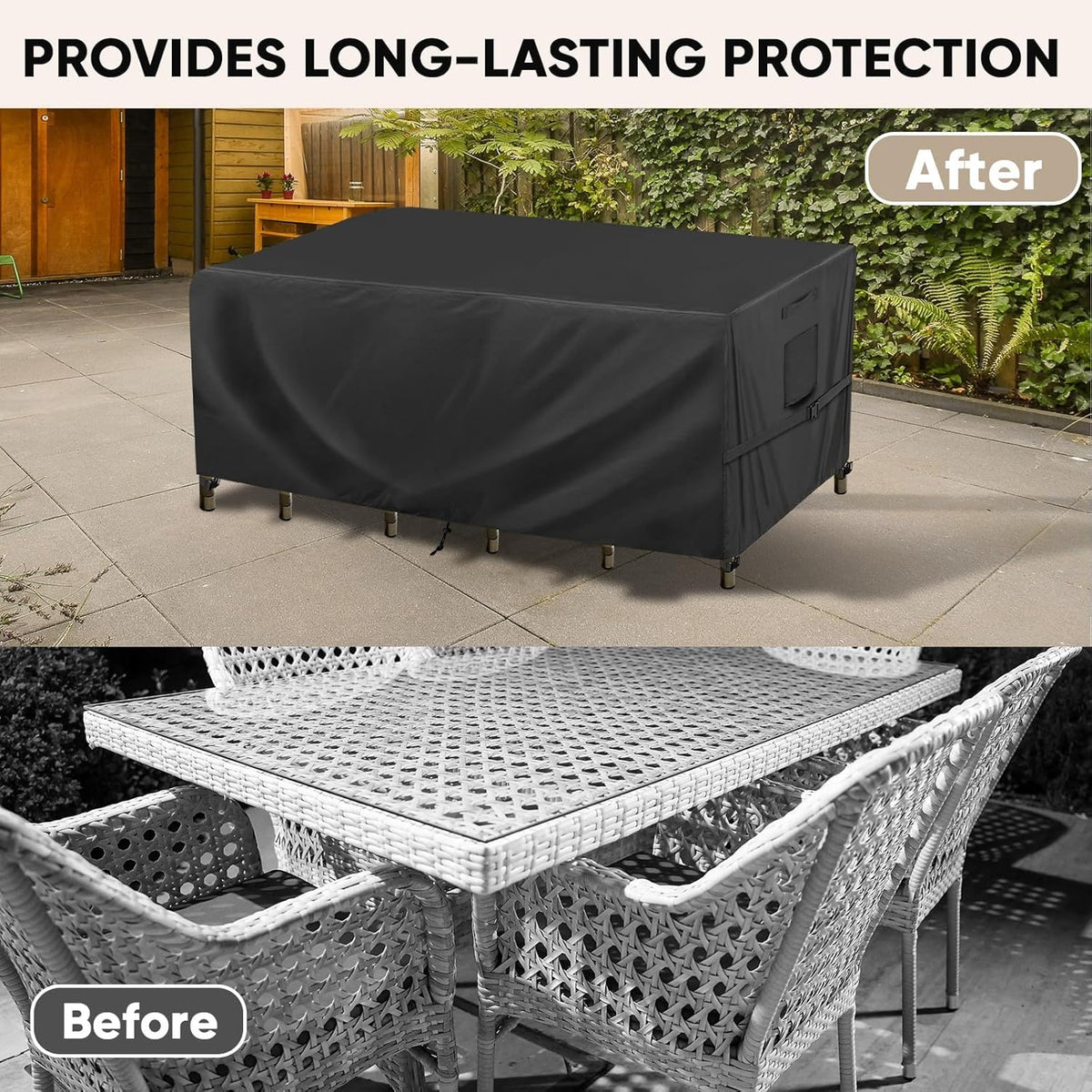 108-Inch Heavy-Duty Outdoor Furniture Set Cover - Field & Nook