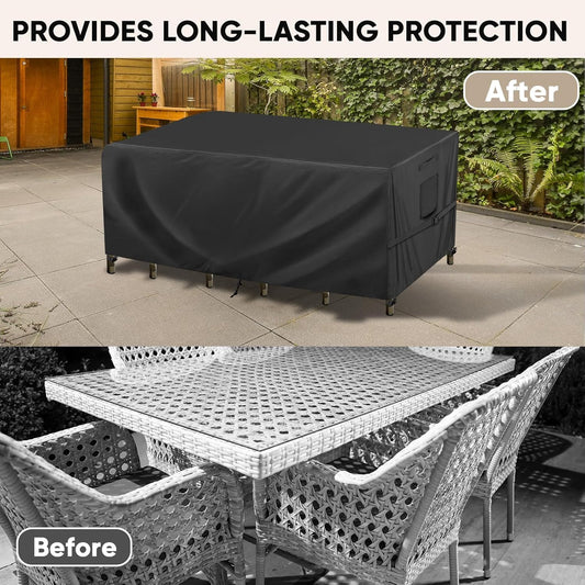 108-Inch Heavy-Duty Outdoor Furniture Set Cover - Field & Nook