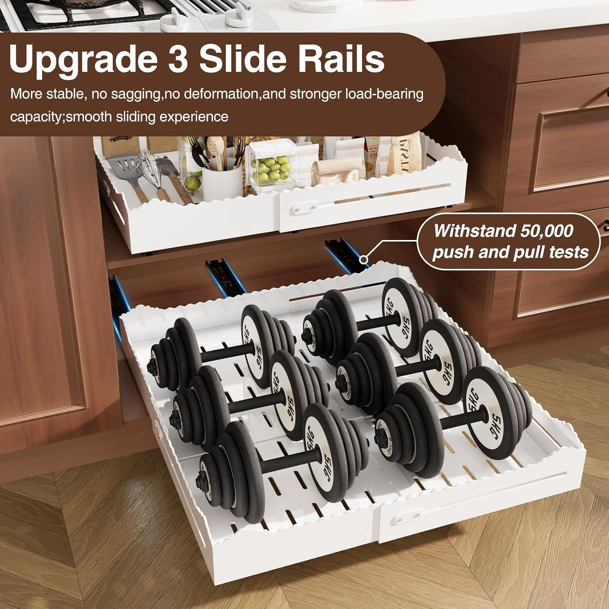 Expandable Pull Out Cabinet Organizer, 12"-18"W
