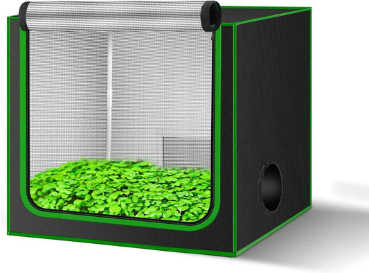 MELONFARM Small Grow Tent for Aerogarden，24”x16”x20” ，Hydroponics Growing System ，Highly Reflective 600D Diamond Mylar Canvas with Ventilation window and Floor Tray for Hydroponic Indoor Plant Growing