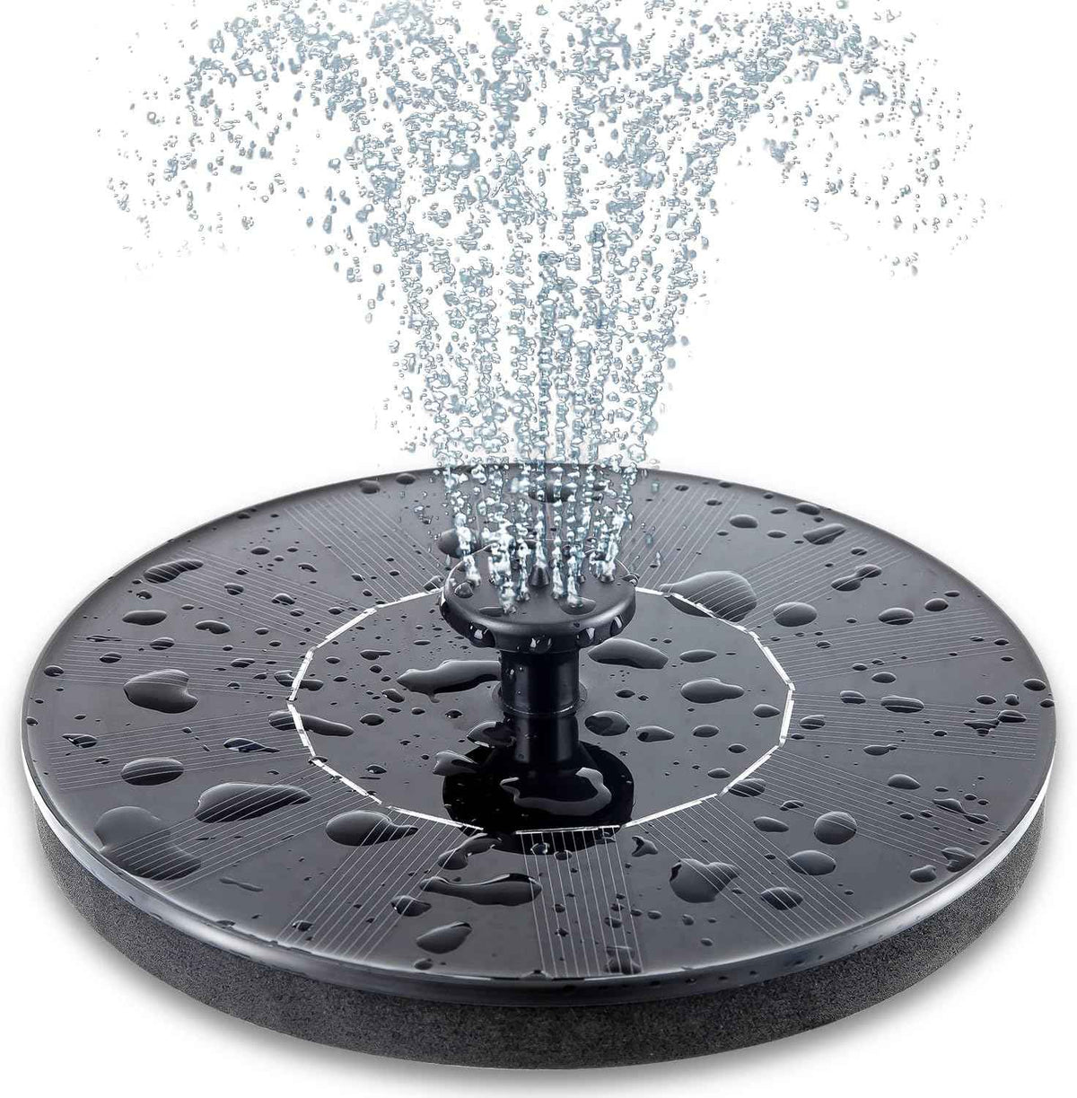 Mademax Solar Bird Bath Fountains Pump, Upgrade 1.4W Solar Fountain with 6 Nozzle, Free Standing Floating Solar Powered Water Fountain Pump for Bird Bath, Garden, Pond, Pool, Outdoor