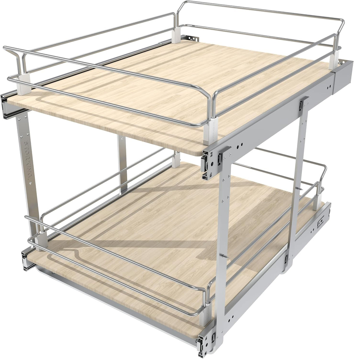 2-Tier Pull-Out Cabinet Organizer, 14.45" W x 22" D