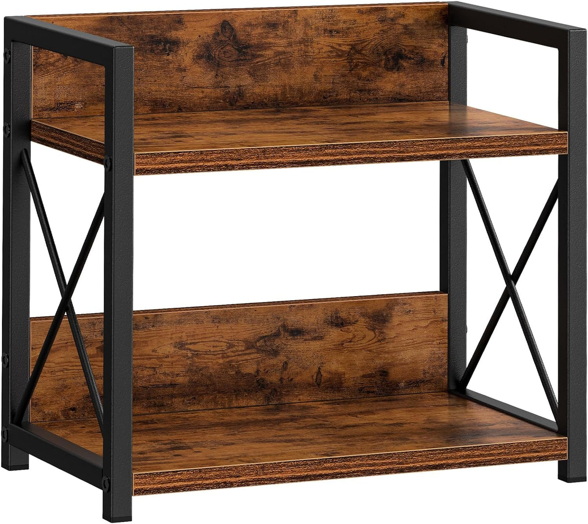 Giikin Countertop Shelf Organizer, 2 Tier Kitchen Spice Rack for Countertop, Wood Coffee Counter Shelf Organizer for Home (Brown, S) - Field & Nook