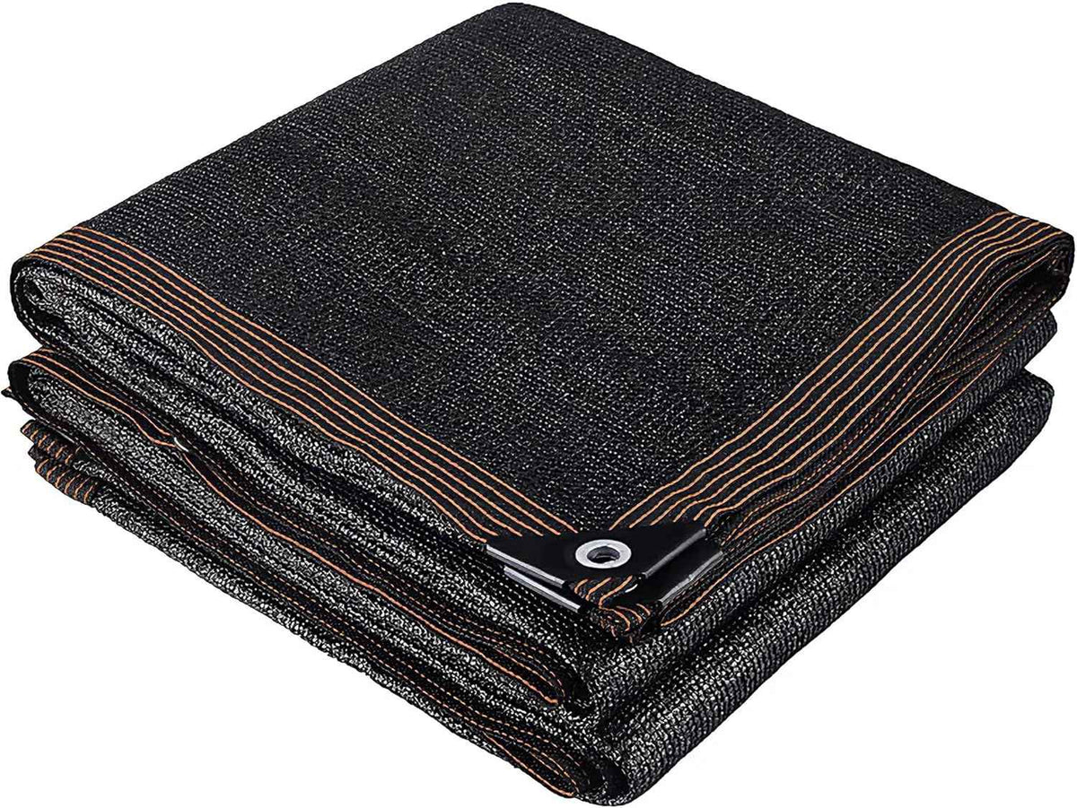 winemana 70% Black Shade Cloth, 12 x 6 FT Durable Mesh Tarp with Grommets, Resistant Garden Sun Shade Netting with Taped Edge for Plant Cover, Greenhouse, Patio, Tomatoes, Chicken Coop, Barn Kennel