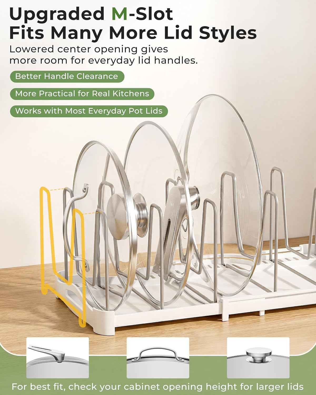 EVERIE Adjustable Cabinet Organizer, 12.6" to 21.5" Wide