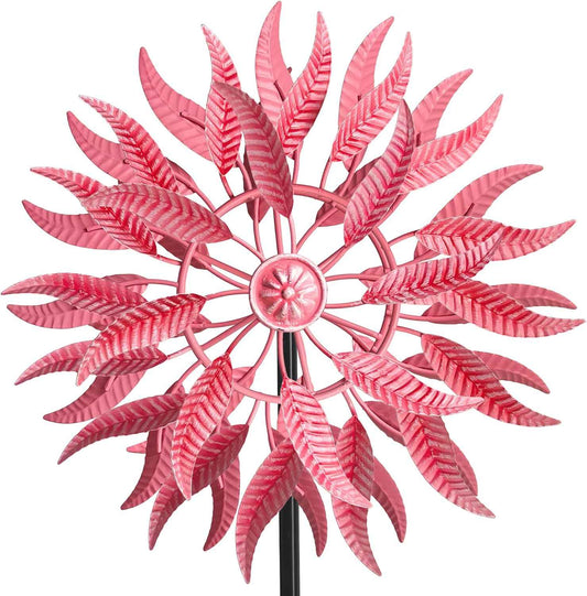 SenflameLarge Outdoor Metal Wind Spinner,Two-Way Wind Sculptures,360 Degrees Kinetic Wind Spinners Yard Art Decor for Patio, Lawn & Garden 63 * 13.4 Inches