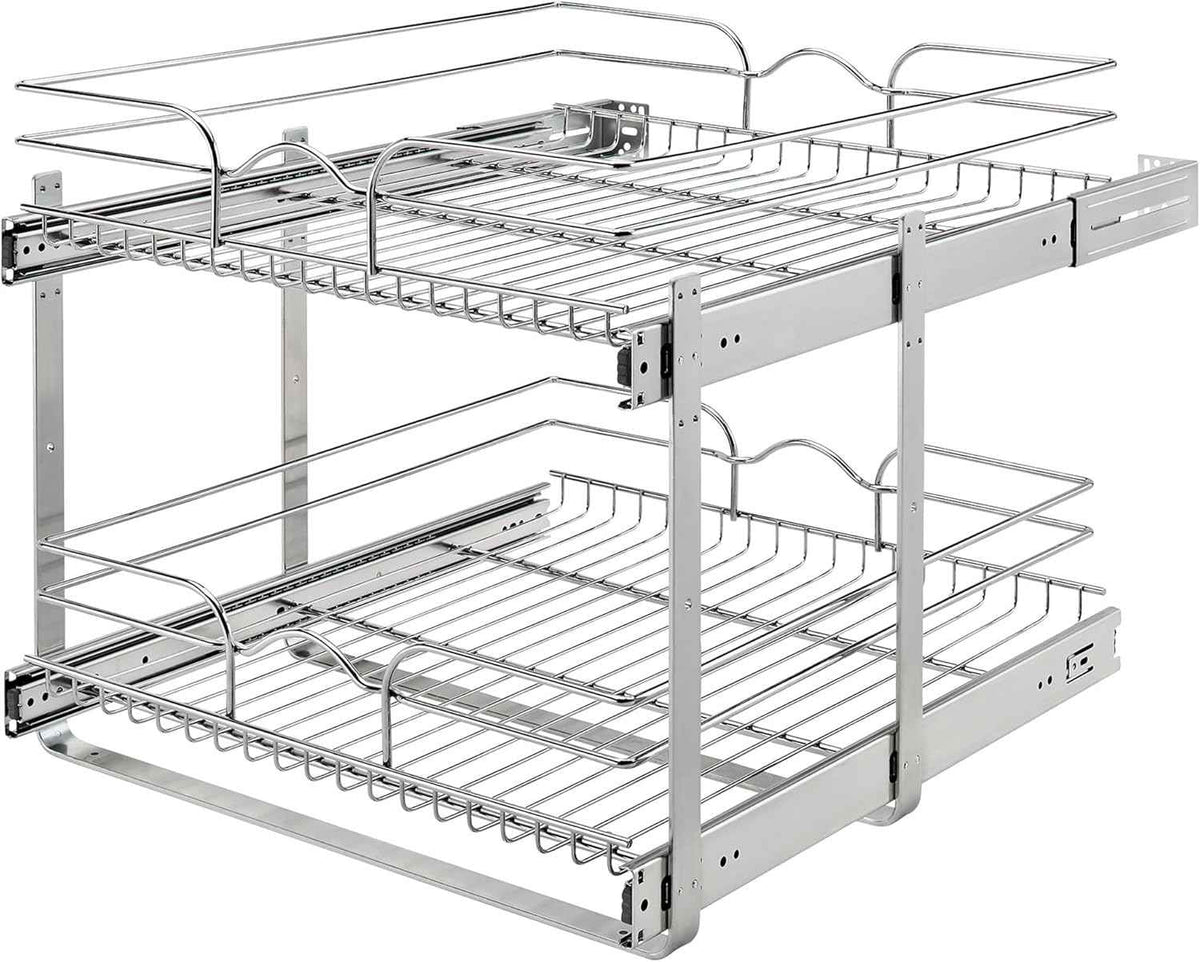 Rev-A-Shelf 2-Tier Pullout Shelf Organizer, 21" x 22"
