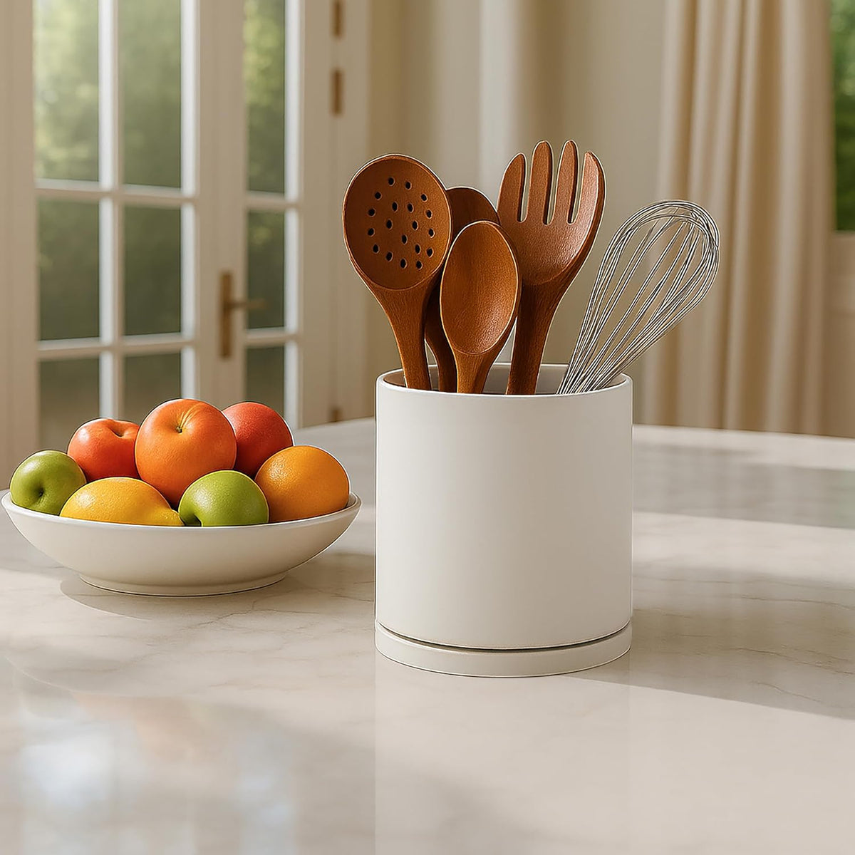 D'vine Dev Rotating Utensil Holder Set, 7.2" + 5"