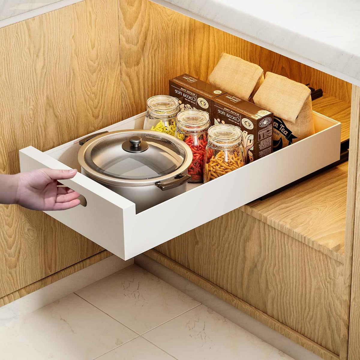 HBL' 1 Pack Pull-Out Cabinet Organizer, 10-Inch Wide
