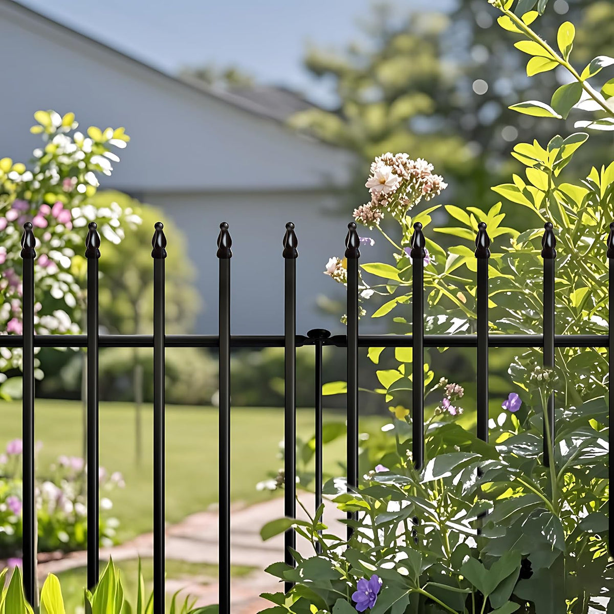Decorative Metal Garden Border Fence – 20 ft, 10 Panels