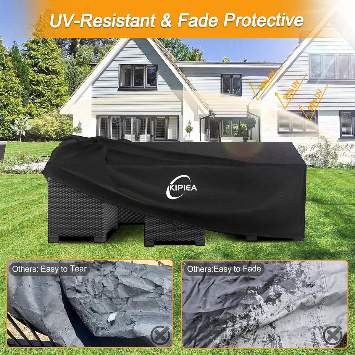 Extra-Large Waterproof Patio Table and Chair Set Cover - Field & Nook