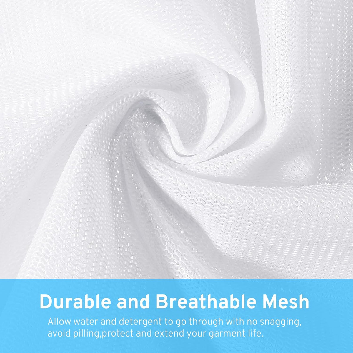 Mesh Laundry Bag Set – 7-Piece, 6 Sizes, Auto-Lock Zippers