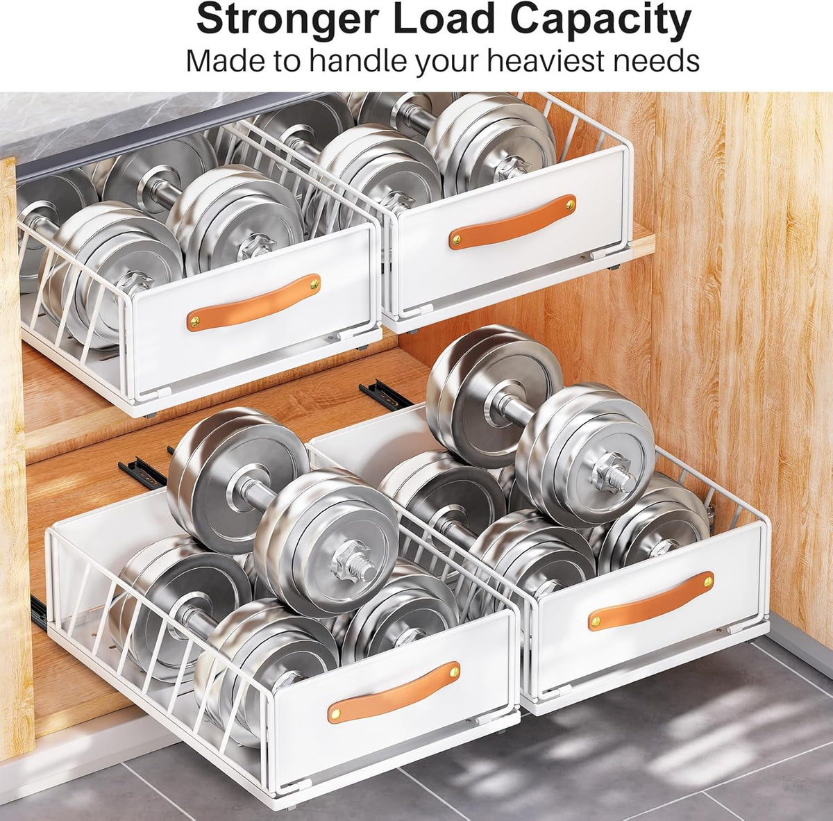 Pull out Cabinet Organizer,Heavy Duty Slide out Pantry Shelves Drawer