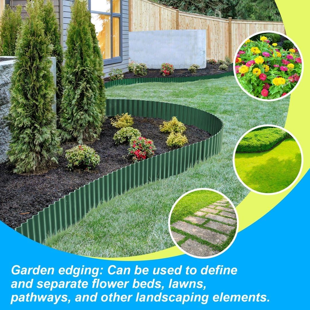 Corrugated Metal Garden Edging – 4 in × 10 ft