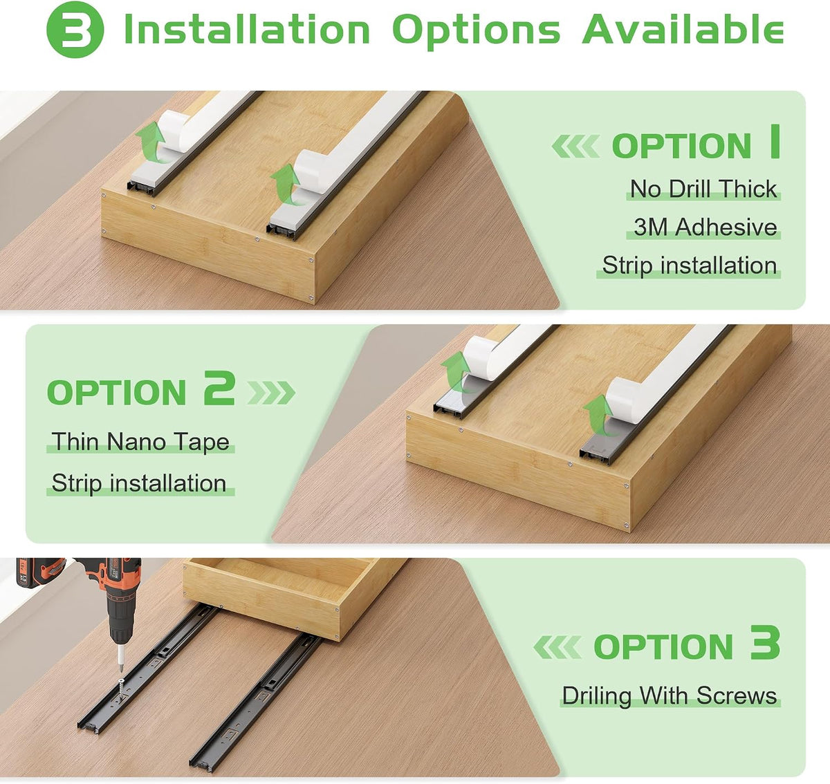 Bamboo Pull-Out Cabinet Organizer, 14" W x 21" D