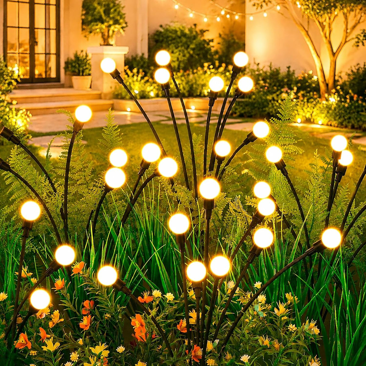 Solar Garden Firefly Lights – 4 Pack, 32 LEDs, IP65 Waterproof