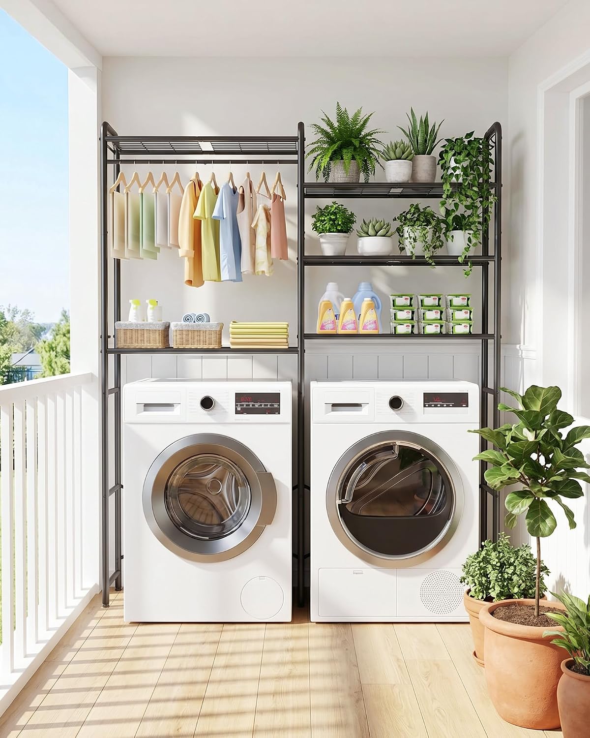 Laundry Room Shelves – Multi-Functional Over Washer and Dryer Shelves with - Field & Nook