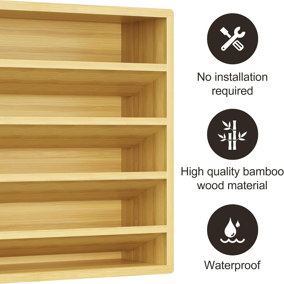 4-Tier Spice Rack Organizer for Cabinet - Field & Nook