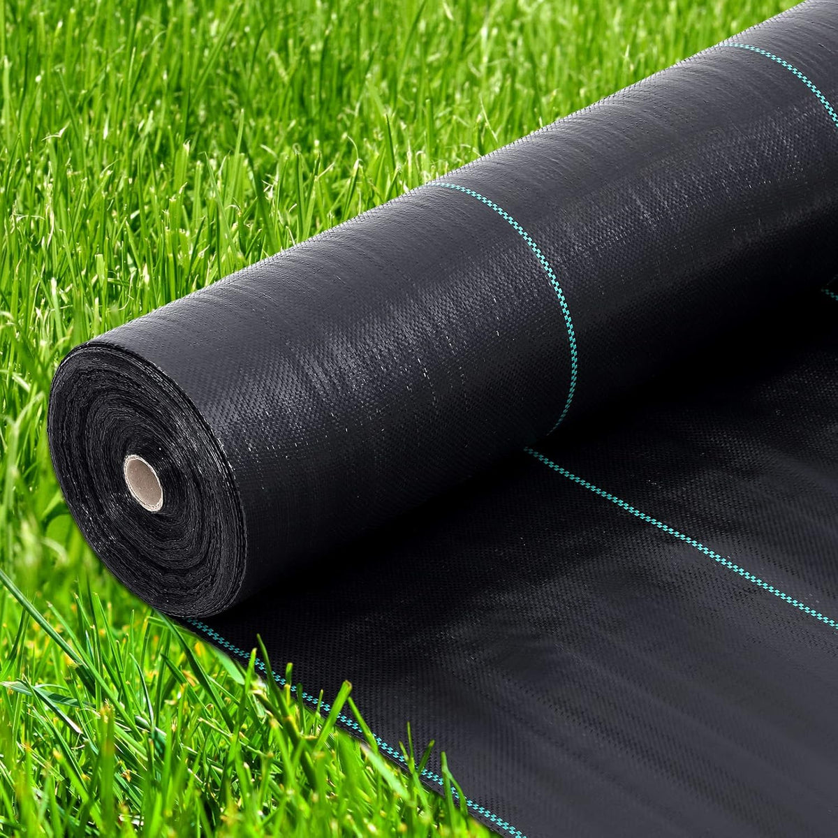 6.5ft x 330ft Weed Barrier Landscape Fabric Heavy Duty, Premium 3.2oz Ground Cover Weed Block Gardening Mat, Easy Setup & Superior Weed Control