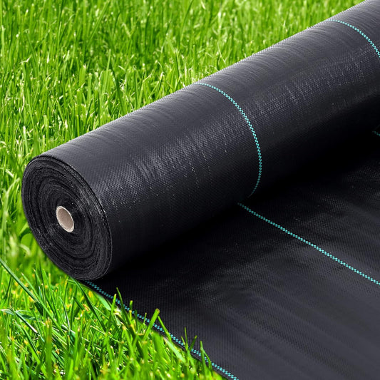 6.5ft x 330ft Weed Barrier Landscape Fabric Heavy Duty, Premium 3.2oz Ground Cover Weed Block Gardening Mat, Easy Setup & Superior Weed Control