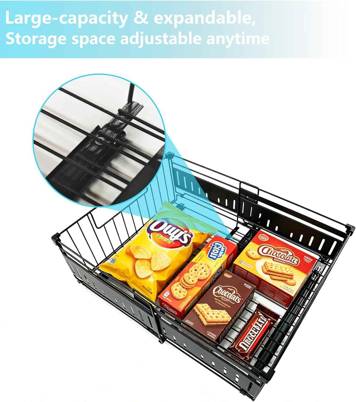 KimHong 2 Pack Pull Out Cabinet Organizer, 12.4"-19.5"