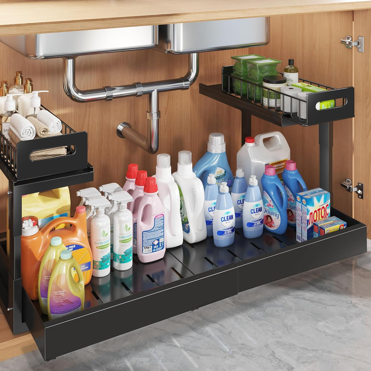 19–32-Inch Expandable Under-Sink Organizer - Field & Nook