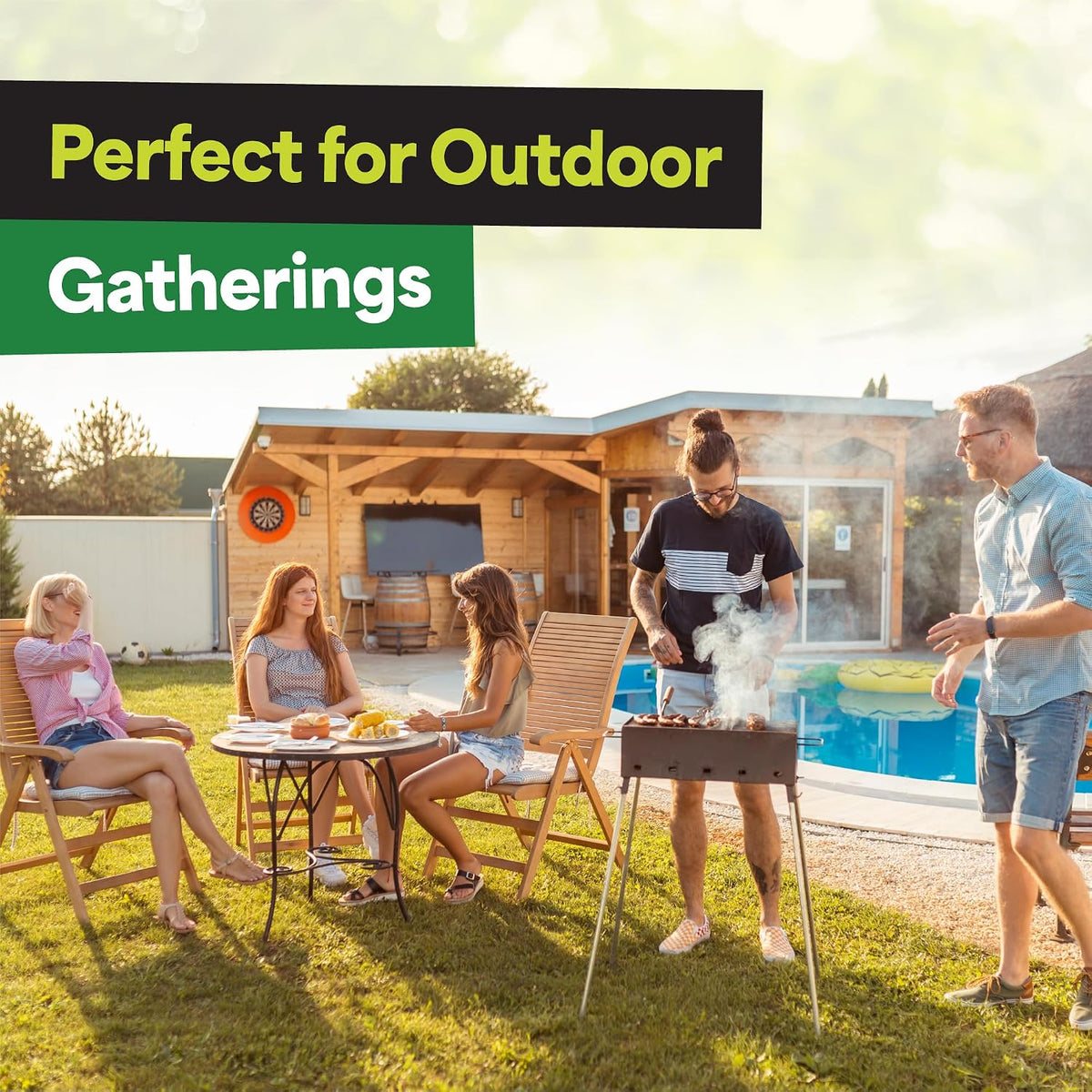 EconoHome 4-Piece Outdoor Patio Furniture Set - Patio Set with 2