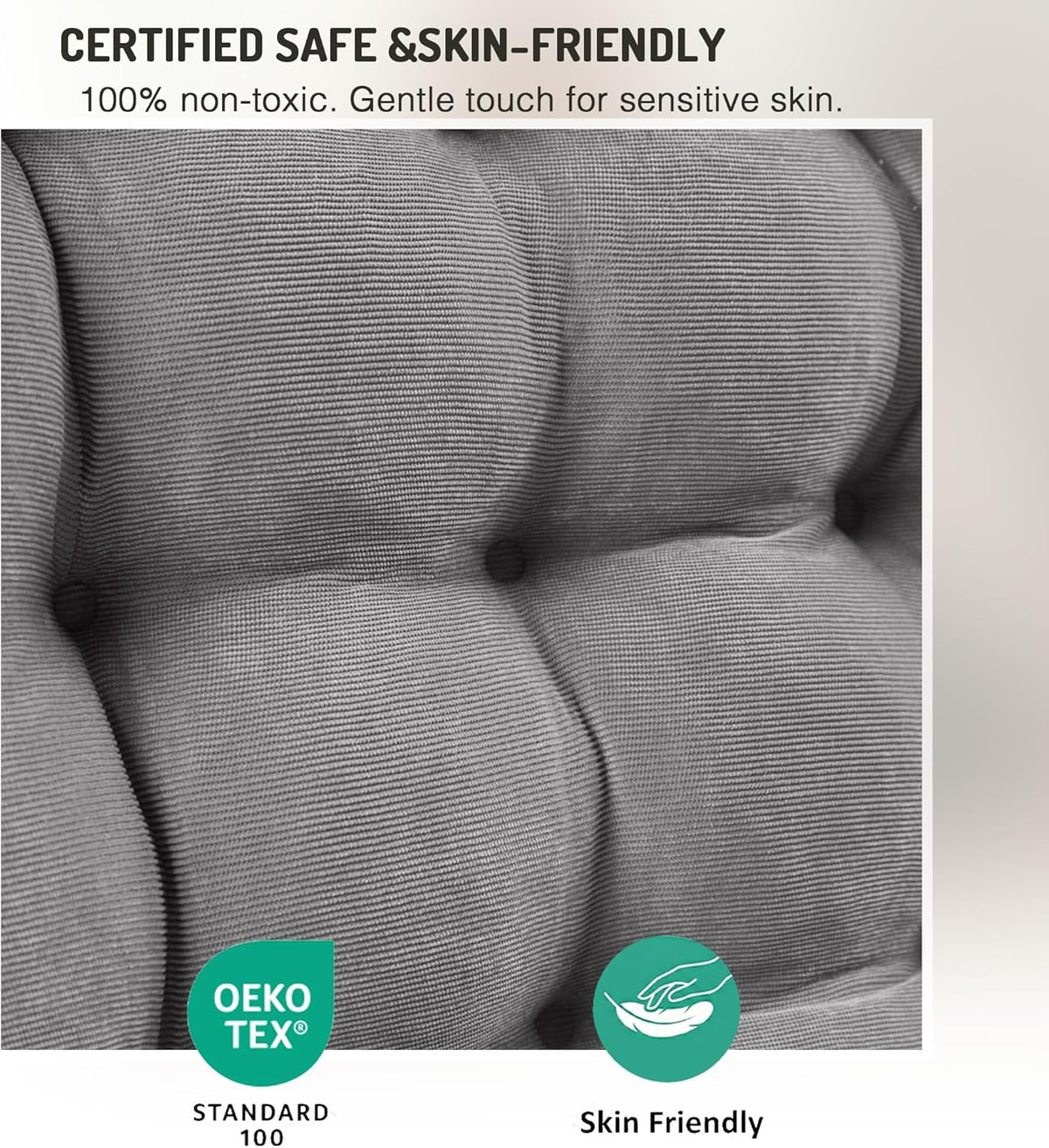 Large Floor Cushion Set – Two 22-Inch Square Seats