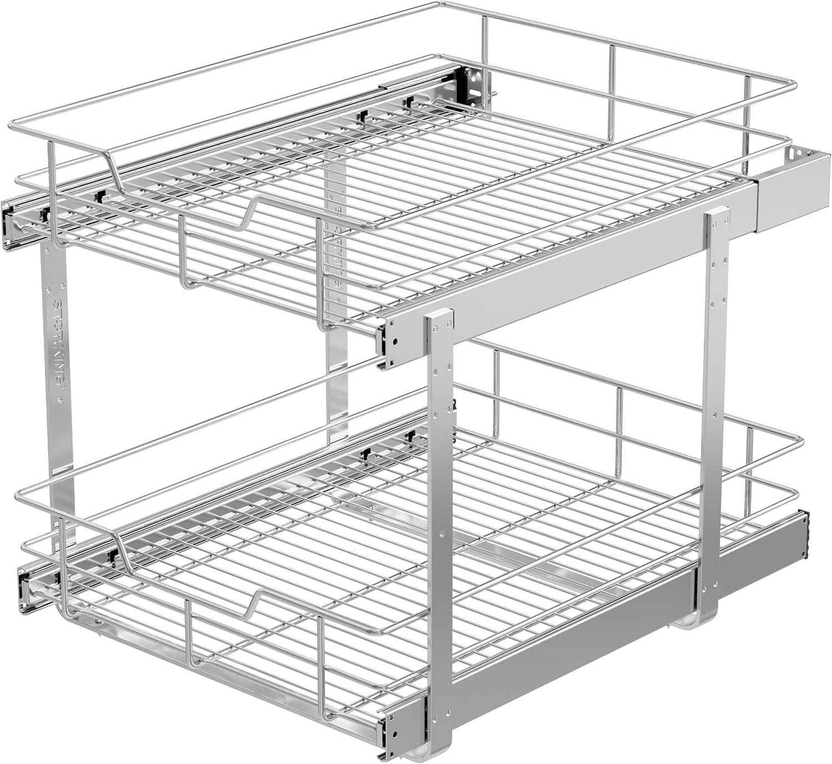 2-Tier Pull-Out Cabinet Organizer, 18" W x 22" D