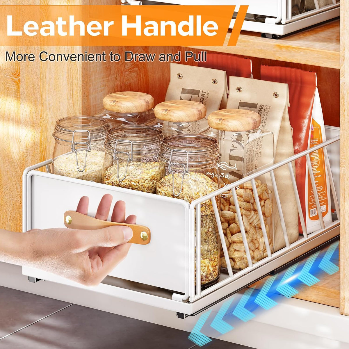 Pull out Cabinet Organizer,Heavy Duty Slide out Pantry Shelves Drawer