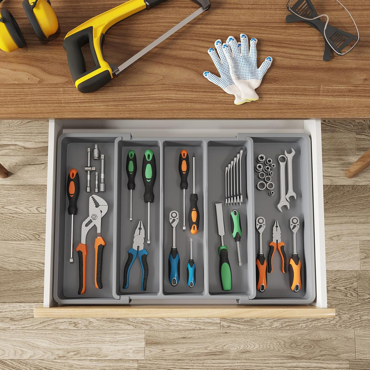 Lifewit Expandable Utensil Organizer, 13-22 x 15"