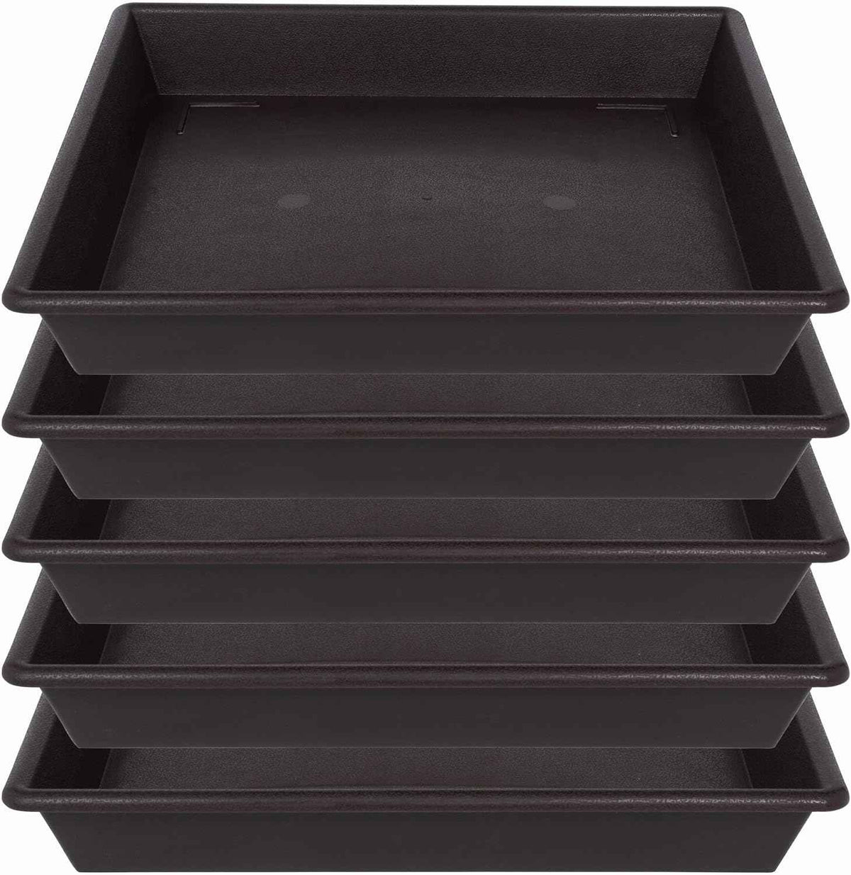 Square Plant Saucer 8 Inch 5 Pack, Plant Stand Plant Trays for Pots Heavy Duty Plastic Plant Saucers for Indoors Outdoors, Flower Pot No Holes Plant Lover Gardening Gifts