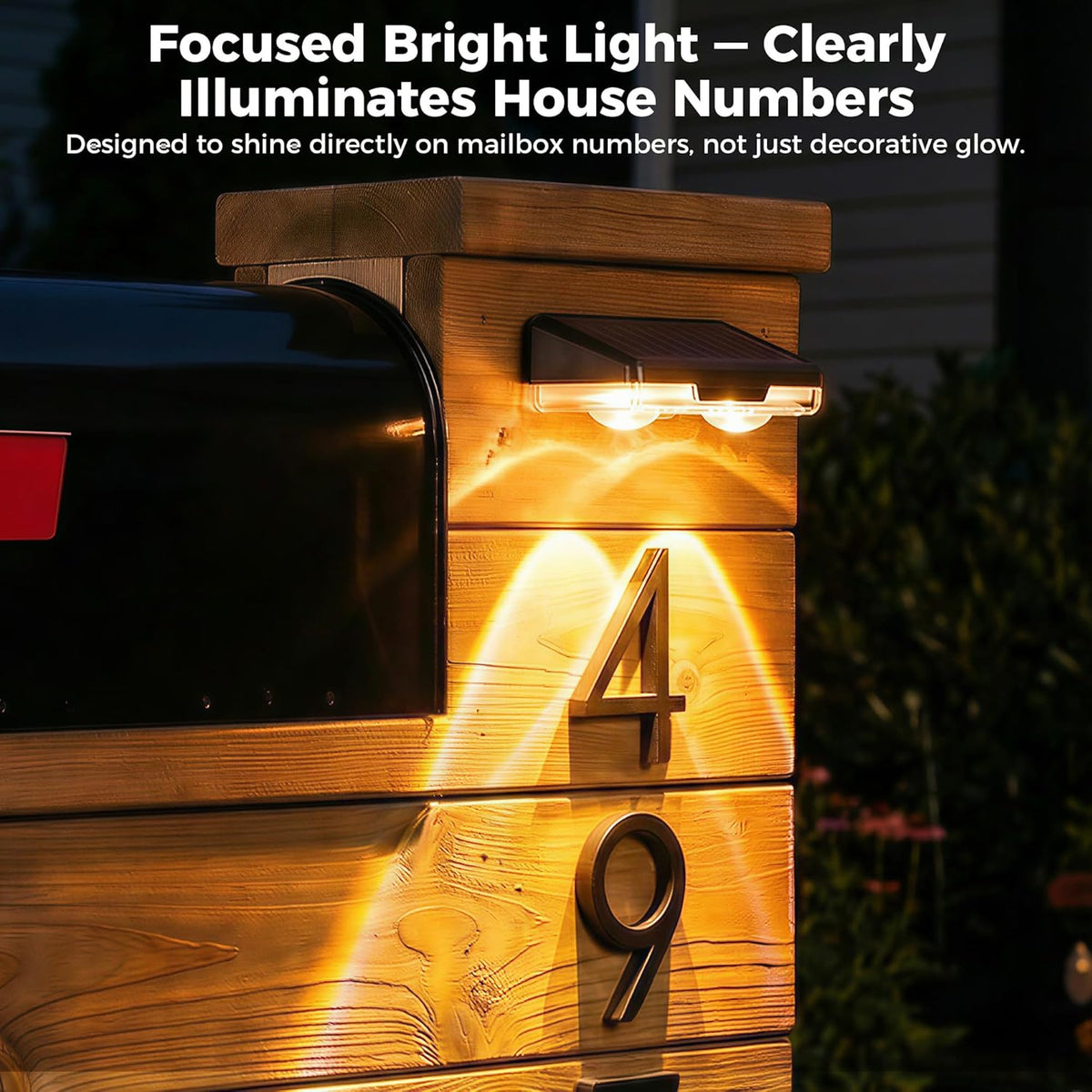 Solar Address and Sign Downlights – Warm White, 2 Pack