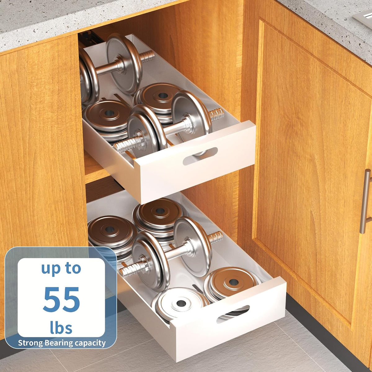 HBL' 1 Pack Pull-Out Cabinet Organizer, 10-Inch Wide
