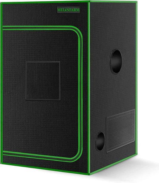 MELONFARM 2x2 Grow Tent, 24"x24"x36'' High Reflective 600D Diamond Mylar Canvas with Observation Window and Floor Tray for Hydroponic Indoor Plant Growing