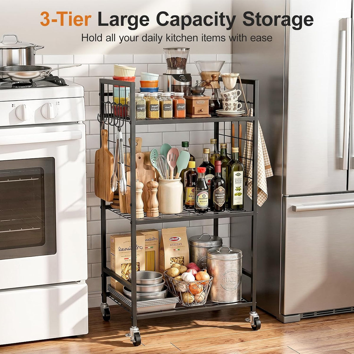 Laundry Room Shelves Cart Bathroom Storage Organizer Rack - Field & Nook