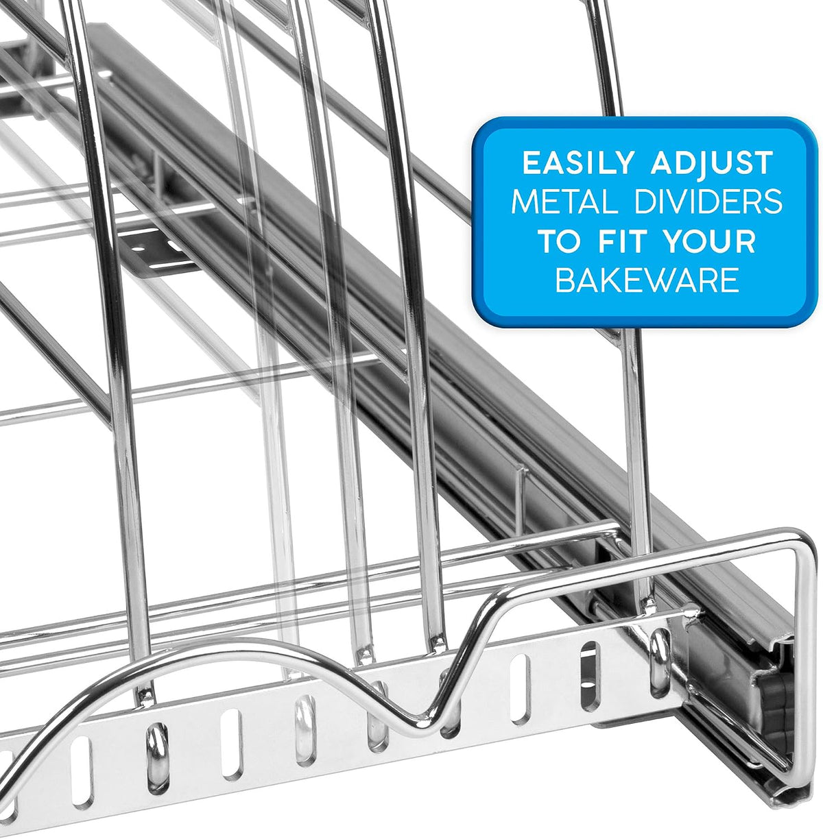 Pull-Out Bakeware Organizer, 12.5" W x 21" D